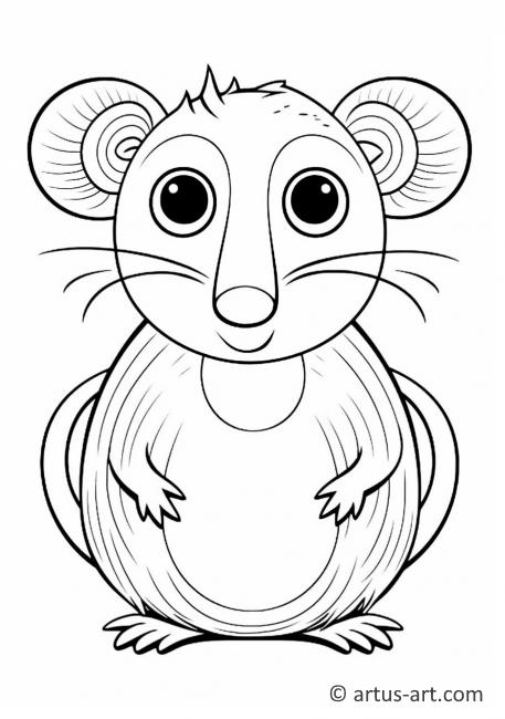 Kleurplaat van een Spitsmuis voor Kinderen
